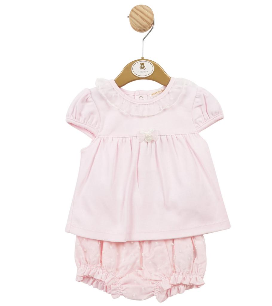 Smocked and Dotty Bloomer Set