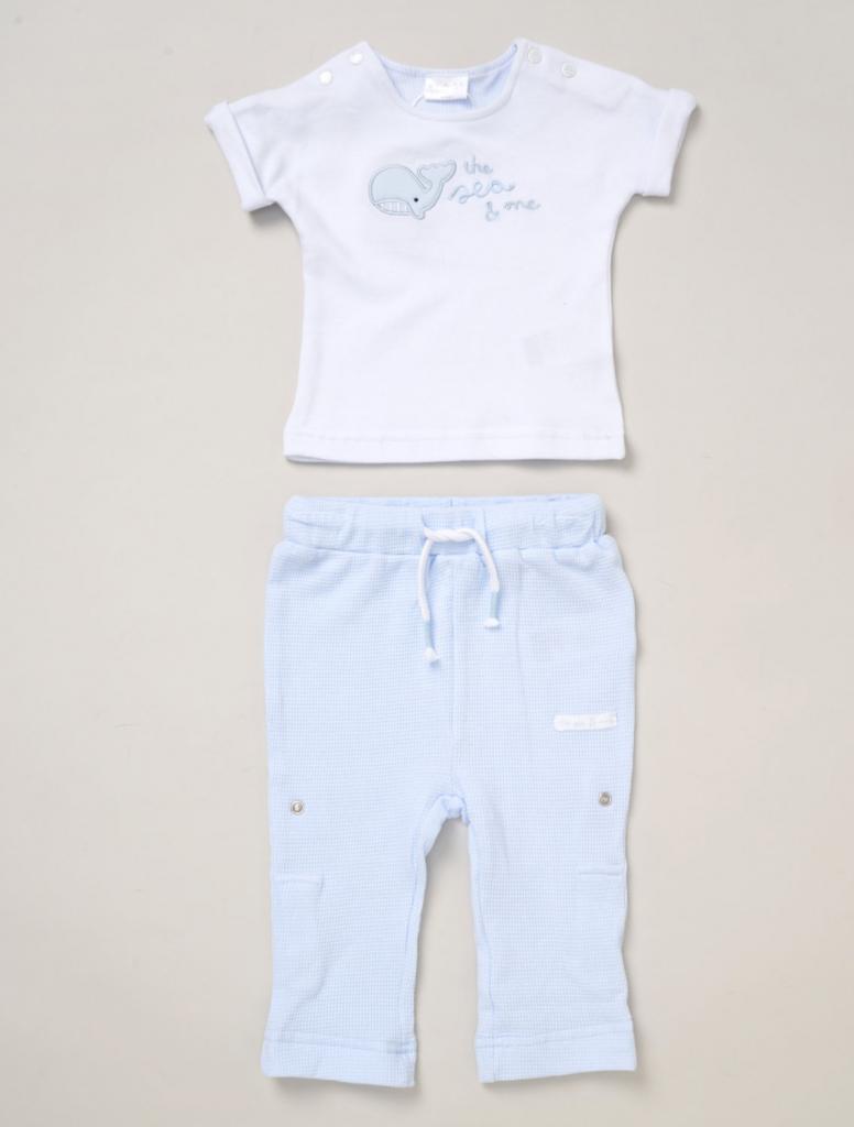 Whale Waffle Trouser/Short Set