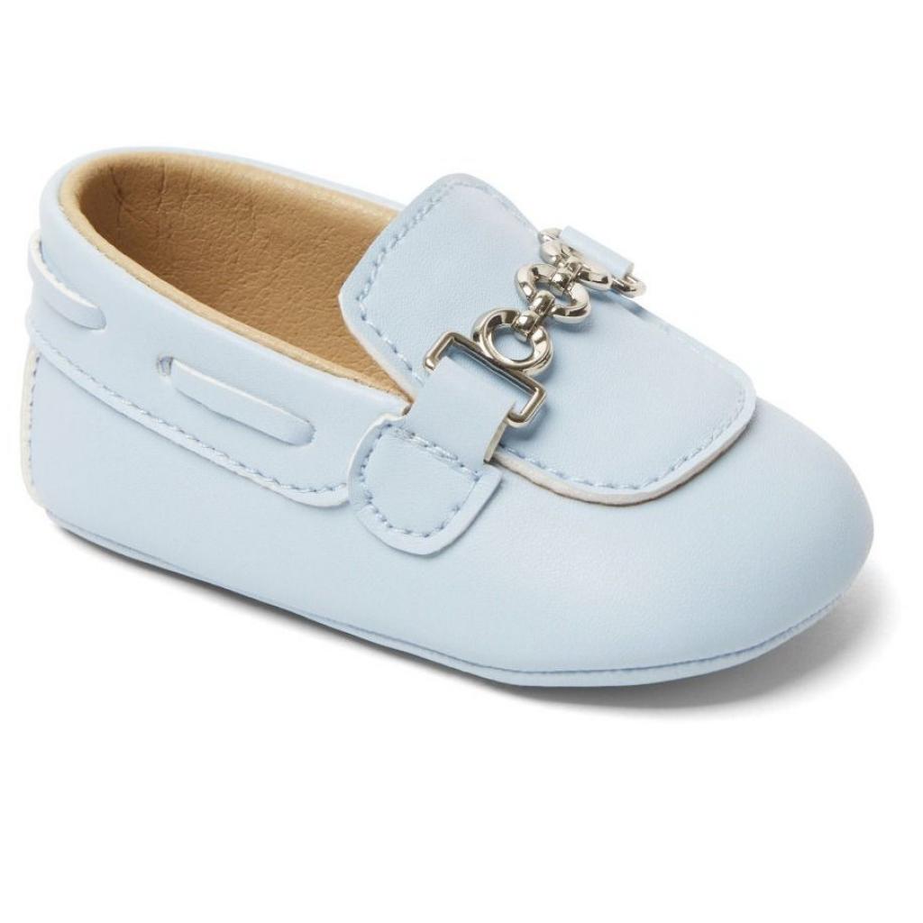 White/Sky Blue Pre-Walker "Teddy" Shoe