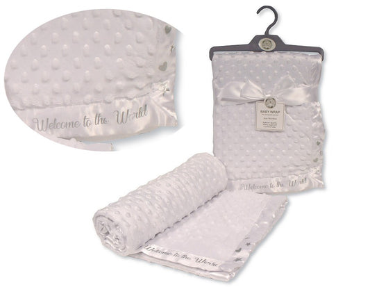 White Welcome to the world Bubble Baby Wrap 75x100CM