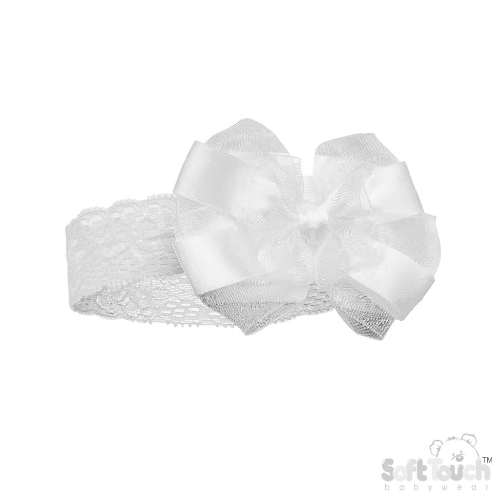 Cream Organza Bow Headband