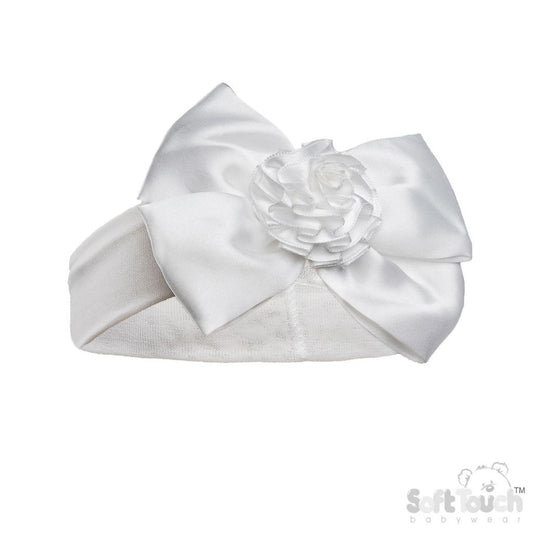 White Organza Bow Headband