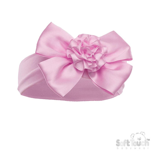 Pink Organza Bow Headband