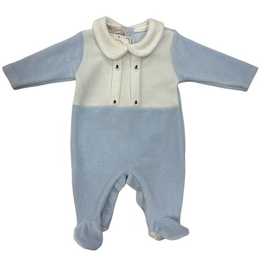 Blue Tuxedo All-In-One Sleepsuit Outfit 0-9M