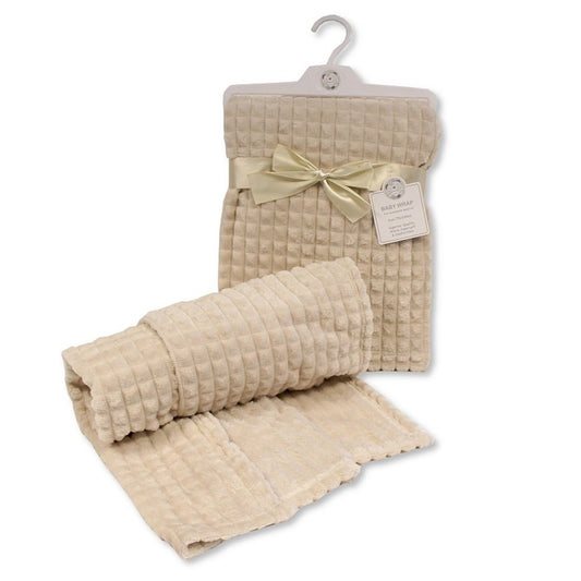Taupe Snuggle Baby Blanket Wrap 75x100cm