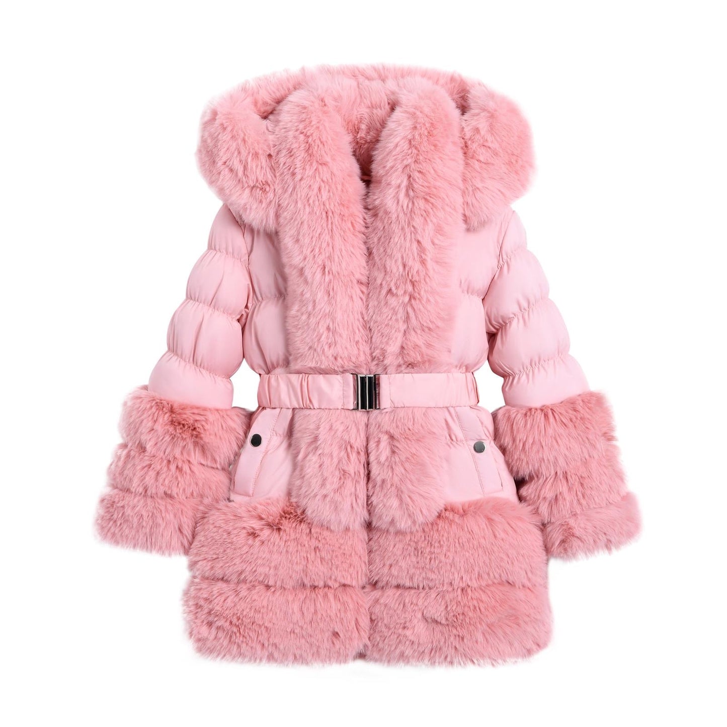 Pink Faux Fur Ski Bunny Coat 1-5 Years