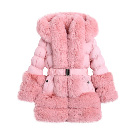 Pink Faux Fur Ski Bunny Coat 1-5 Years