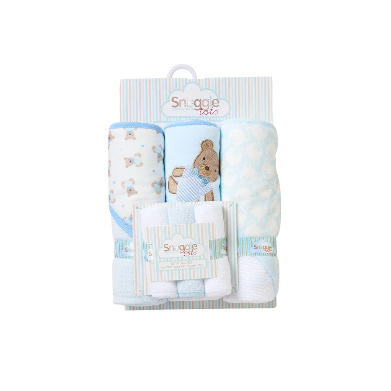 Teddy Hooded Towel and Wash Cloth Set