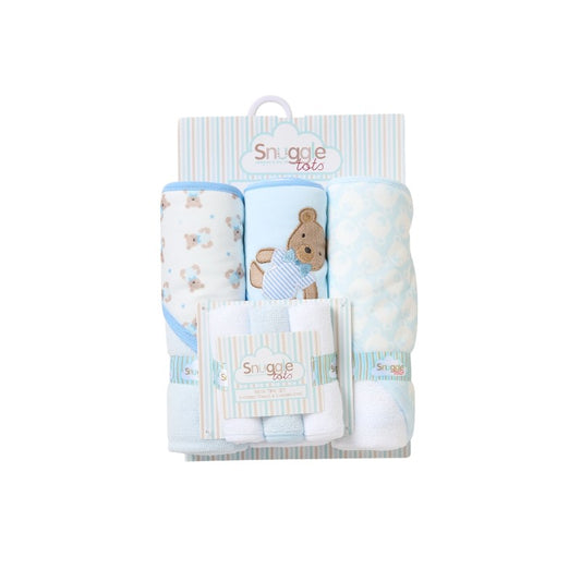 Teddy Hooded Towel and Wash Cloth Set