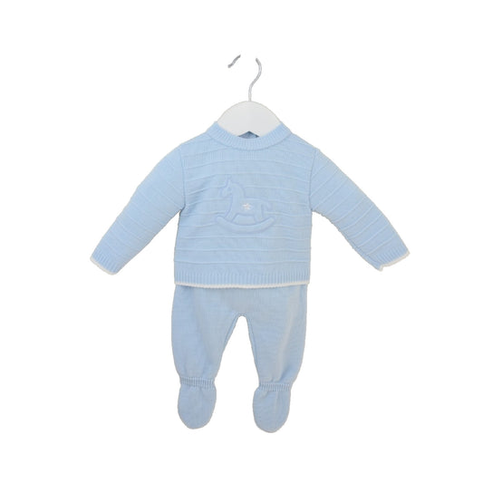 Boys Blue Rocking Horse Trousers Suit NB-9M