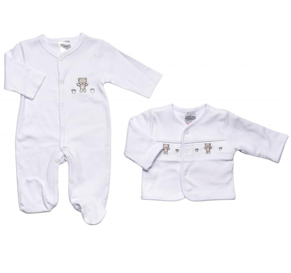 "Teddy" Smocked 2 Piece Set