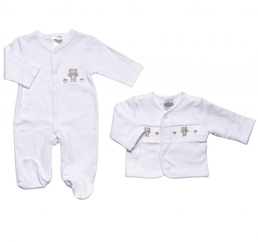 "Teddy" Smocked 2 Piece Set