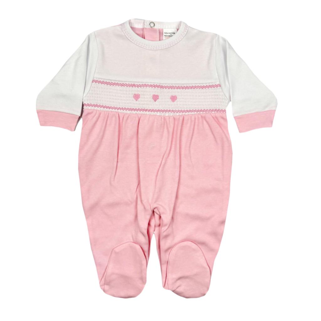 Smocked "Hearts" All in One