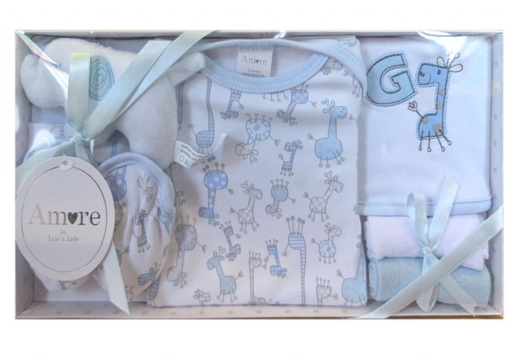 Giraffe Blue 7 Piece Gift Set
