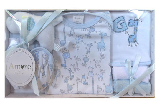 Giraffe Blue 7 Piece Gift Set