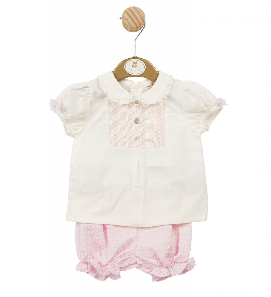 Floral Smocked Bloomer Shorts Set