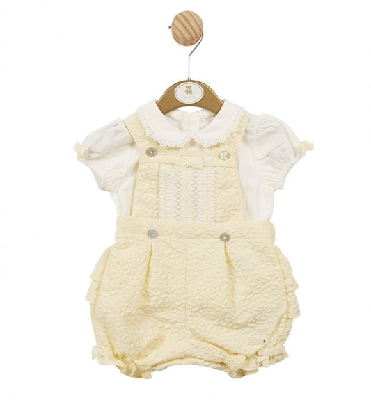 Floral Smocked Bloomer Dungaree Set