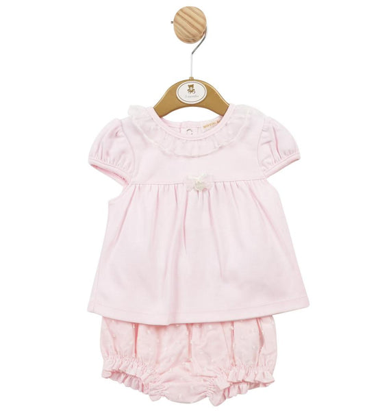Smocked and Dotty Bloomer Set