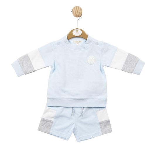 Colour Block Shorts Set