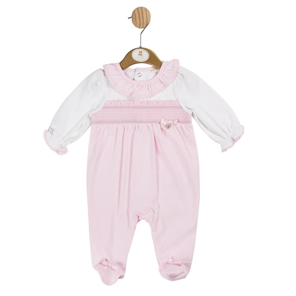 Smocked "Bow and Frills" All In One