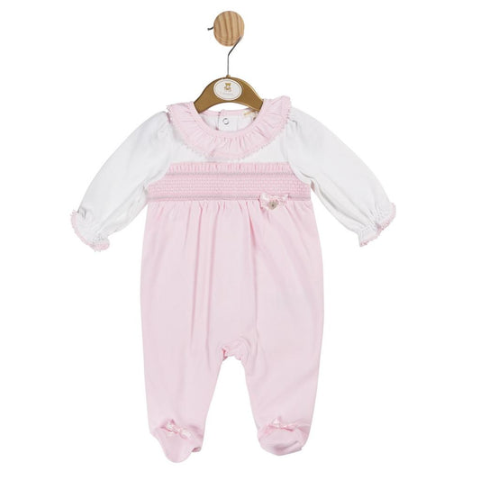 Smocked "Bow and Frills" All In One