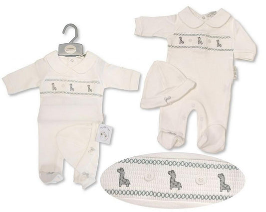 Smocked "Giraffe" All In One Set