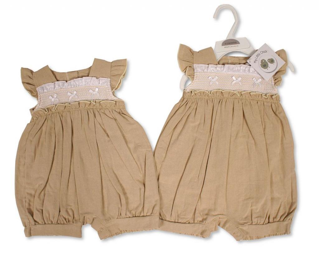 Linen "Smocked " Romper