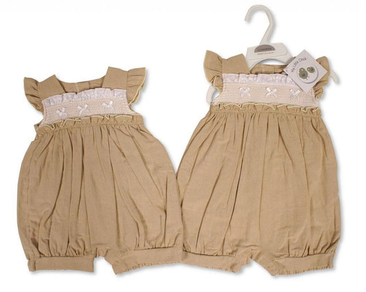 Linen "Smocked " Romper