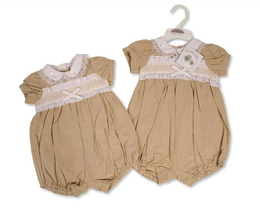 Linen "Smocked " Romper