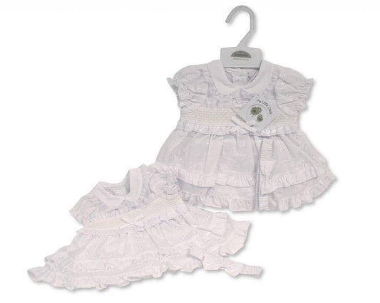 Broderie Anglaise "Smocked" Dress Set