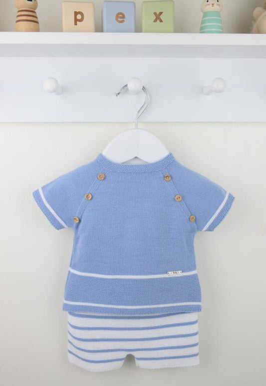 Casper Dusky Blue Knit Set