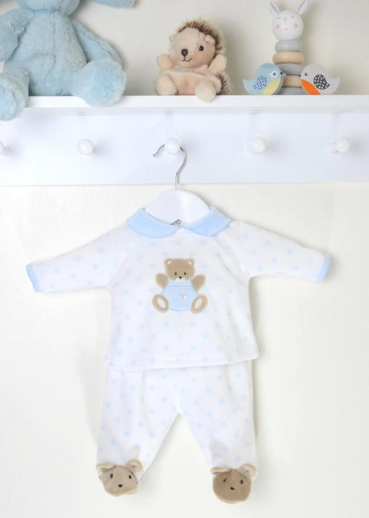 "Teddy Spot" Velour Two Piece