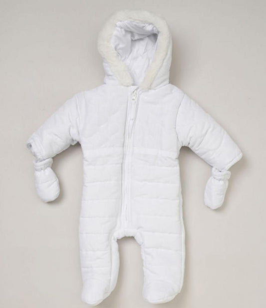 White Padded Snowsuit