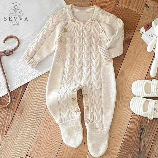 Beige Luxury Knitted One Piece