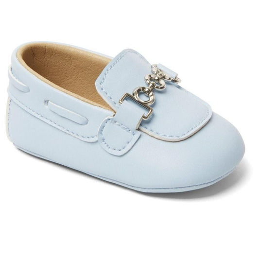 White/Sky Blue Pre-Walker "Teddy" Shoe