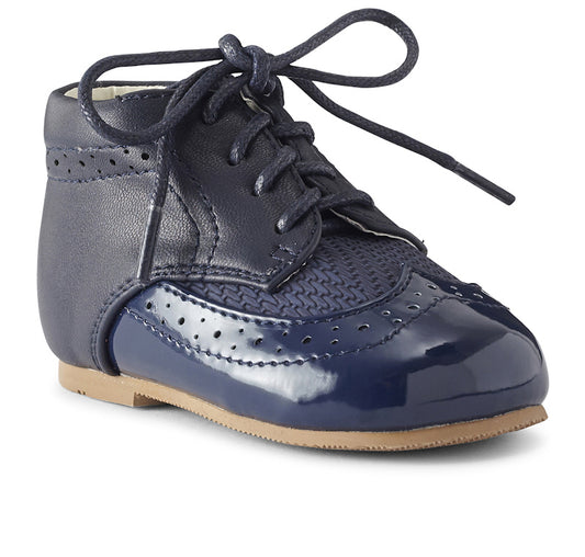 Navy Brogue Boot