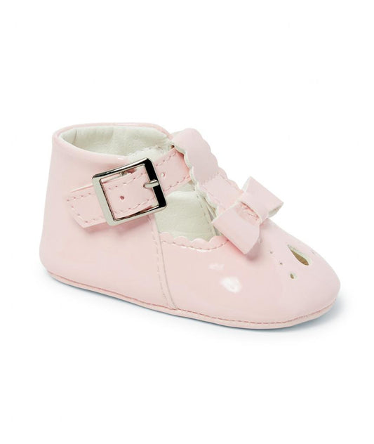 Sevva pink bow & buckle shoes