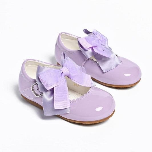 Lilac Bow Patent Shoes