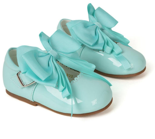 Mint Bow Patent Shoes