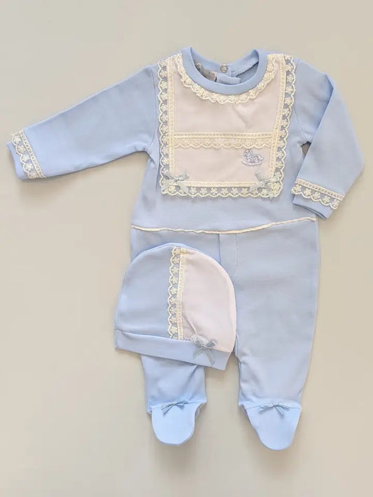 BEAU KIDS - Rocking Horse Cotton Baby Boy Bodysuit Set
