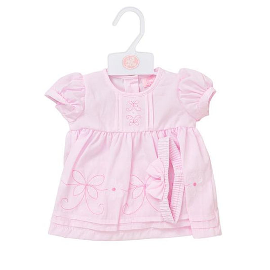 Pink Butterfly Cotton Dress & Jam Pants 9-24M